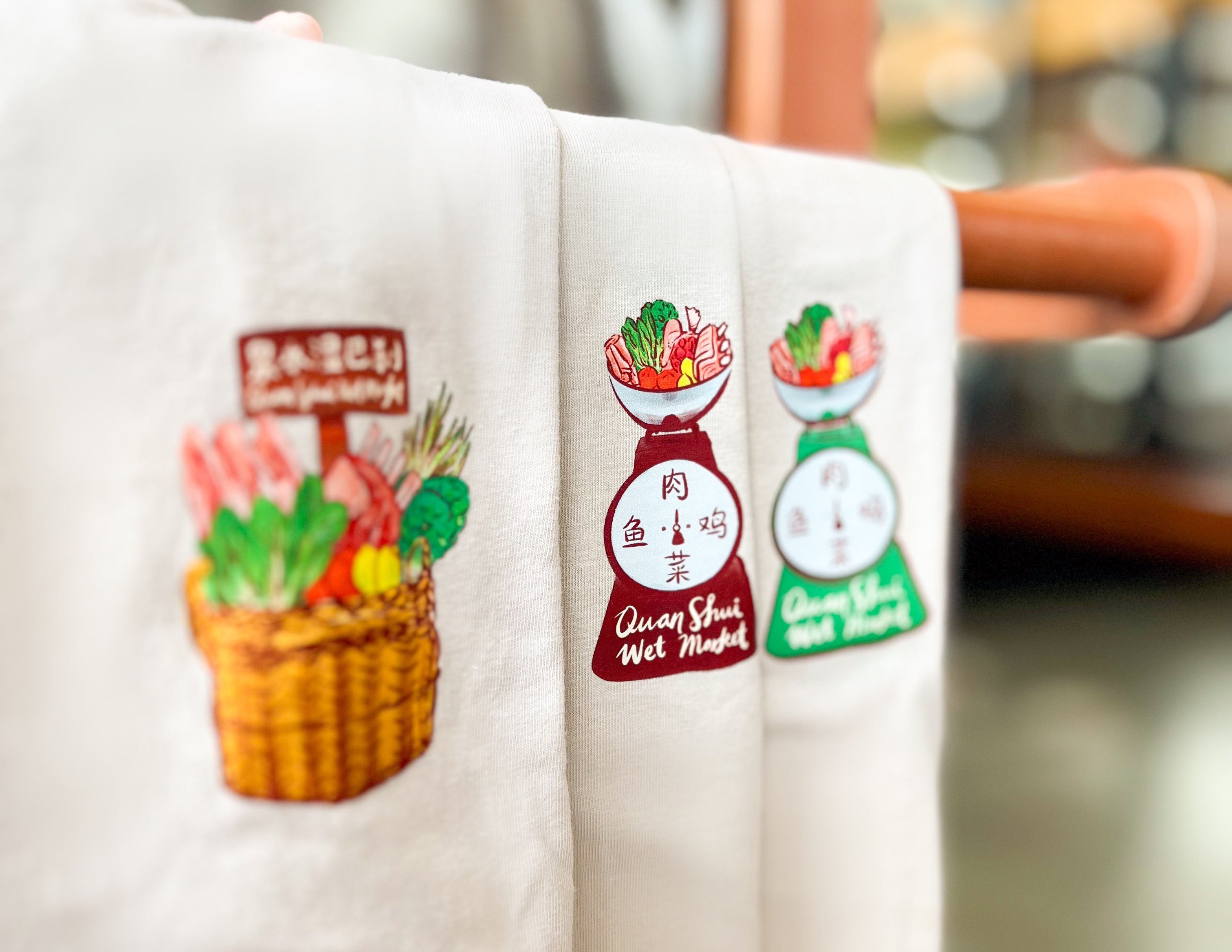 Ah Gong' Wet Market Tee (Maroon Weighing Scale)
